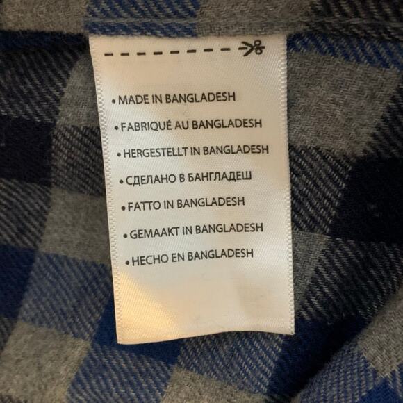 HB Men's Shirt Mens 2x Tall Button Down Buffalo Check Chest Pocket Soft Cotton - Picture 4 of 7